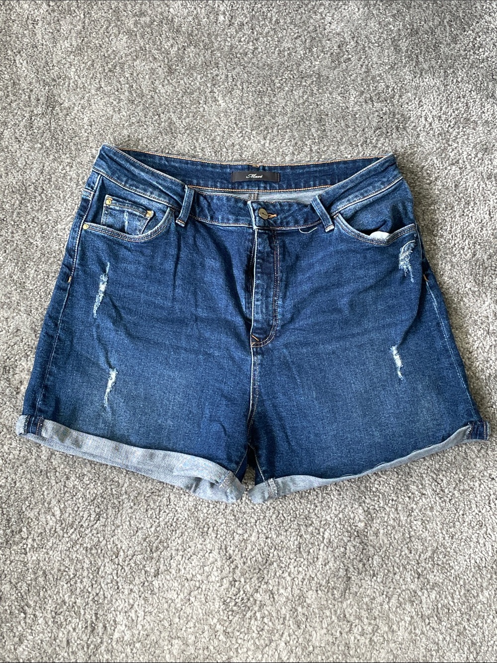 EC Mavi High Waisted Dark Wash - Denim Shorts - Size 32